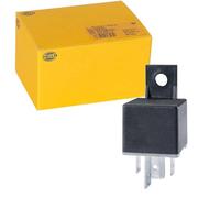 HELLA 4RA 007 793-041 Relé, corriente de trabajo - 12V - 4polos - Diagrama de circuito: S2 - Conector: B3 - Contacto cierre alto rendimiento - Color: negro - con soporte