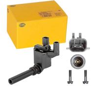 HELLA 5DA 230 035-641 Bobina de encendido - 2polos - Bobina de encendido cavidad bujía - atornillado