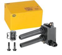 HELLA 5DA 230 035-951 Bobina de encendido - 3polos - Bobina de encendido doble - atornillado