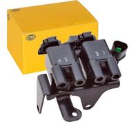 HELLA 5DA 358 000-571 Bobina de encendido - 12V - 3polos - Bobina de encendido bloque - atornillado