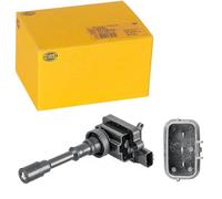 HELLA 5DA 358 057-831 Bobina de encendido - 3polos - Bobina de encendido cavidad bujía - atornillado