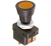 HELLA 6ED 004 778-031 Interruptor - S07 - Accionamiento por cable - Número de conexiones: 3 - atornillado - Interruptor on/off - Calibre diámetro: 14.5mm - iluminación interruptor: naranja