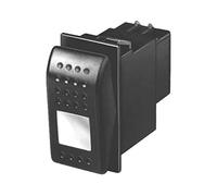 HELLA 6EH 007 832-022 Interruptor - S24 - Accionamiento por interruptor basculante - Var. equipamiento: I-0 - Número de conexiones: 4 - con función de confort