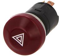 HELLA 6HF 003 916-031 Interruptor intermitente de aviso - Accionamiento por presión - 12V - Montaje - Halógena - iluminación interruptor: rojo - con bombilla