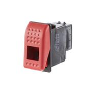 HELLA 6HH 007 832-661 Interruptor intermitente de aviso - 12V - Var. equipamiento: I-0 - Número de conexiones: 7 - Montaje - con función de confort - Marca color: rojo