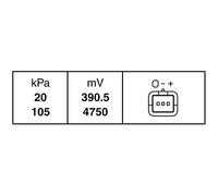 HELLA 6PP 009 400-161 Sensor, presión colector de admisión - 5V - sin cable