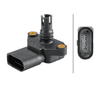HELLA 6PP 358 152-161 Sensor, presión colector de admisión - 4polos - atornillado