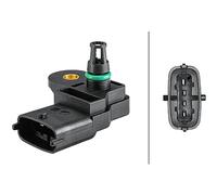 HELLA 6PP 358 152-191 Sensor, presión colector de admisión - 4polos - atornillado