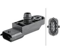 HELLA 6PP 358 152-301 Sensor, presión de sobrealimentación - 3polos - atornillado