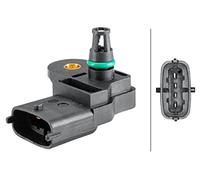 HELLA 6PP 358 152-321 Sensor, presión de sobrealimentación - 4polos - atornillado