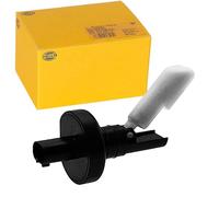 HELLA 6PR 007 968-011 Interruptor del nivel, depósito de agua de lavado - 8V - Número de conexiones: 2 - Conector plano - Altura: 88.6mm - Color de carcasa: negro - con junta