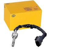 HELLA 6PT 010 376-451 Sensor, temp. gas escape - 2polos - atornillado - Cable: 150mm