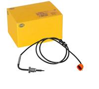 HELLA 6PT 010 376-611 Sensor, temp. gas escape - 2polos - atornillado - Cable: 1060mm