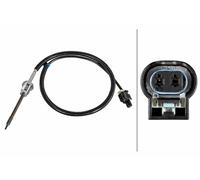 HELLA 6PT 010 376-781 Sensor, temp. gas escape - 2polos - atornillado - Cable: 590mm