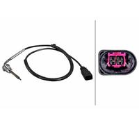 HELLA 6PT 010 376-801 Sensor, temp. gas escape - 2polos - atornillado - Cable: 550mm