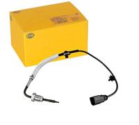 HELLA 6PT 010 376-901 Sensor, temp. gas escape - 2polos - atornillado - Cable: 420mm
