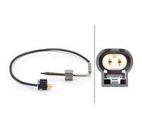 HELLA 6PT 014 494-011 Sensor, temp. gas escape - 2polos - atornillado - Cable: 360mm