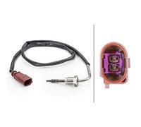HELLA 6PT 014 494-041 Sensor, temp. gas escape - 2polos - atornillado - Cable: 640mm