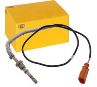 HELLA 6PT 014 494-051 Sensor, temp. gas escape - 2polos - atornillado - Cable: 580mm