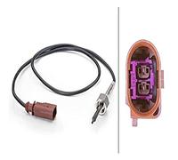 HELLA 6PT 014 494-121 Sensor, temp. gas escape - 2polos - atornillado - Cable: 702mm