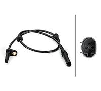 HELLA 6PT 014 495-121 Sensor, temp. gas escape - 2polos - atornillado - Cable: 880mm