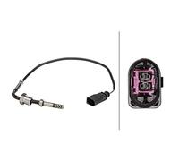 HELLA 6PT 358 181-161 Sensor, temp. gas escape - 2polos - atornillado - Cable: 290mm