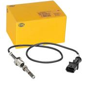 HELLA 6PT 358 181-191 Sensor, temp. gas escape - 2polos - atornillado - Cable: 460mm