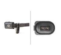HELLA 6PU 012 039-021 Sensor, revoluciones de la rueda - 12V - 2polos - Eje delantero, derecha - sin cable