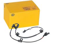 HELLA 6PU 012 679-701 Sensor, revoluciones de la rueda - 12V - 2polos - Eje delantero, derecha - Cable: 970mm - con soporte