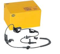 HELLA 6PU 012 679-761 Sensor, revoluciones de la rueda - 12V - 2polos - Cable: 975mm - con soporte