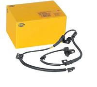 HELLA 6PU 012 679-851 Sensor, revoluciones de la rueda - 12V - 2polos - Eje delantero, derecha - Cable: 910mm - con soporte