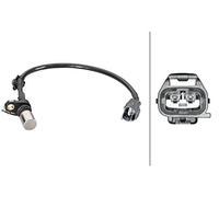 HELLA 6PU 013 122-761 Generador de impulsos, cigüeñal - 2polos - Cable: 330mm - con junta anular