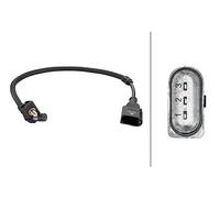 HELLA 6PU 013 122-881 Generador de impulsos, cigüeñal - 3polos - Cable: 350mm