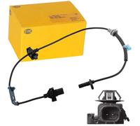 HELLA 6PU 230 040-431 Sensor, revoluciones de la rueda - 2polos - delante - con soporte