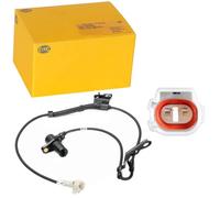 HELLA 6PU 230 040-711 Sensor, revoluciones de la rueda - 2polos - delante - con soporte