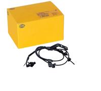 HELLA 6PU 230 048-751 Sensor, revoluciones de la rueda - 2polos - Eje delantero, derecha - Cable: 1292mm - con clips de fijación en el cable