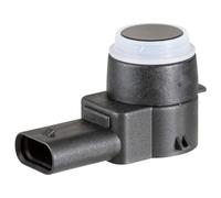 HELLA 6PX 358 141-201 Sensor, auxiliar de aparcamiento - en forma de ángulo - 3polos - enchufado - barnizable - con anillod e sujeción