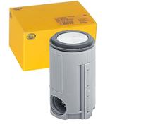 HELLA 6PX 358 141-381 Sensor, auxiliar de aparcamiento - cilíndrico - 4polos - enchufado - barnizable - con anillod e sujeción