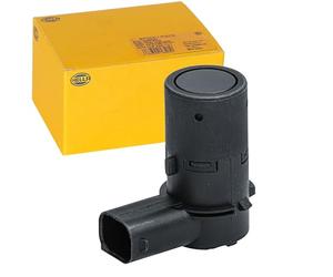HELLA 6PX 358 141-481 Sensor, auxiliar de aparcamiento - en forma de ángulo - 3polos - enchufado - barnizable