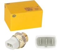 HELLA 6ZT 007 802-001 Interruptor de temperatura, ventilador del radiador - 12V - 3polos - Conector plano - atornillado - Contacto de cierre