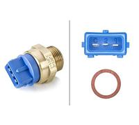 HELLA 6ZT 007 836-051 Interruptor de temperatura, ventilador del radiador - 12V - 3polos - Conector plano - atornillado - Selector