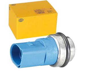 HELLA 6ZT 181 611-081 Interruptor de temperatura, ventilador del radiador - 12V - 4polos - Conector plano - enchufado - Salida doble/Contacto de cierre - con junta