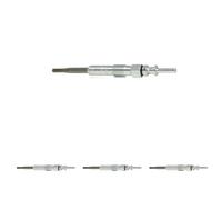 HELLA 8EG 008 498-161 Bujía de precalentamiento - Ancho llave: 10mm - Tipo bujía: postincandescente/Bujía de calentamiento de espiga - Conector: Conector redondo (Paquete de 4)