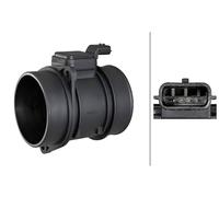 HELLA 8ET 358 095-181 Medidor de la masa de aire - 4polos - Tubuladura - sin material de montaje