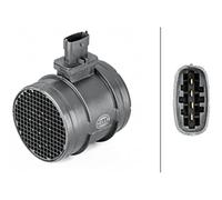 HELLA 8ET 358 095-201 Medidor de la masa de aire - 4polos - Tubuladura - sin junta