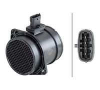 HELLA 8ET 358 095-221 Medidor de la masa de aire - 4polos - Tubuladura - sin material de montaje