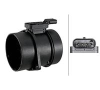 HELLA 8ET 358 095-271 Caudalímetro Medidor de la masa de aire - 4polos - Tubuladura - con tubo de empalme