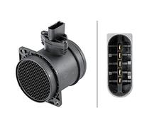 Hella Medidor de masa de aire 8ET 358 095-401 – 5 polos, tubuladura, sin junta