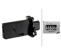 HELLA 8ET 358 095-541 Caudalímetro Medidor de la masa de aire - 4polos - atornillado - sin carcasa (cárter)