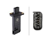 HELLA 8ET 358 095-671 Medidor de la masa de aire - 4polos - atornillado/bayoneta - sin carcasa (cárter)